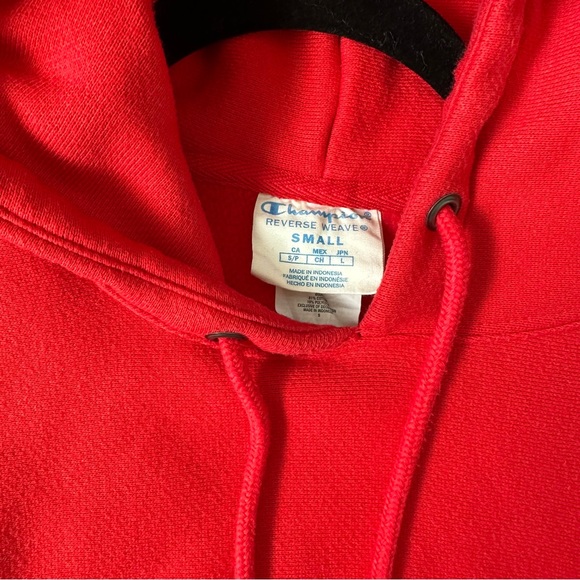 Champion reverse weave red hoodie - Picture 3 of 6